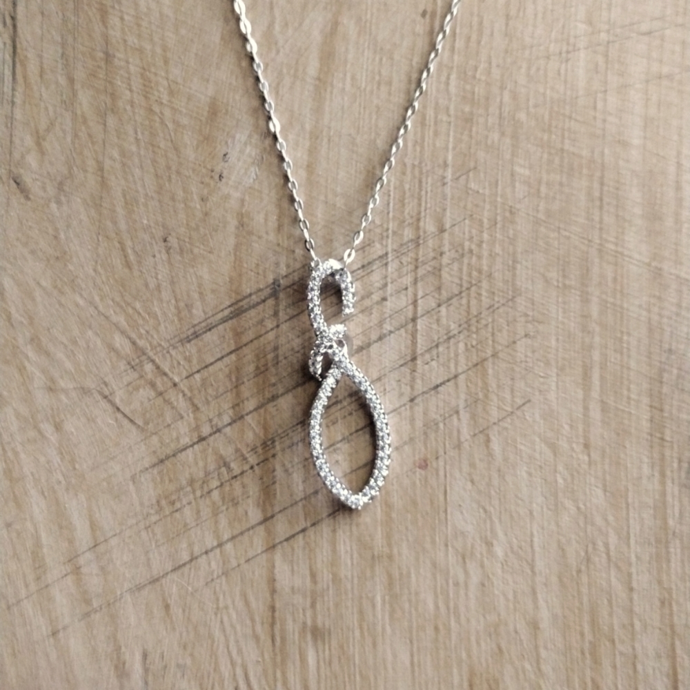 Nadri White Rhodium necklace